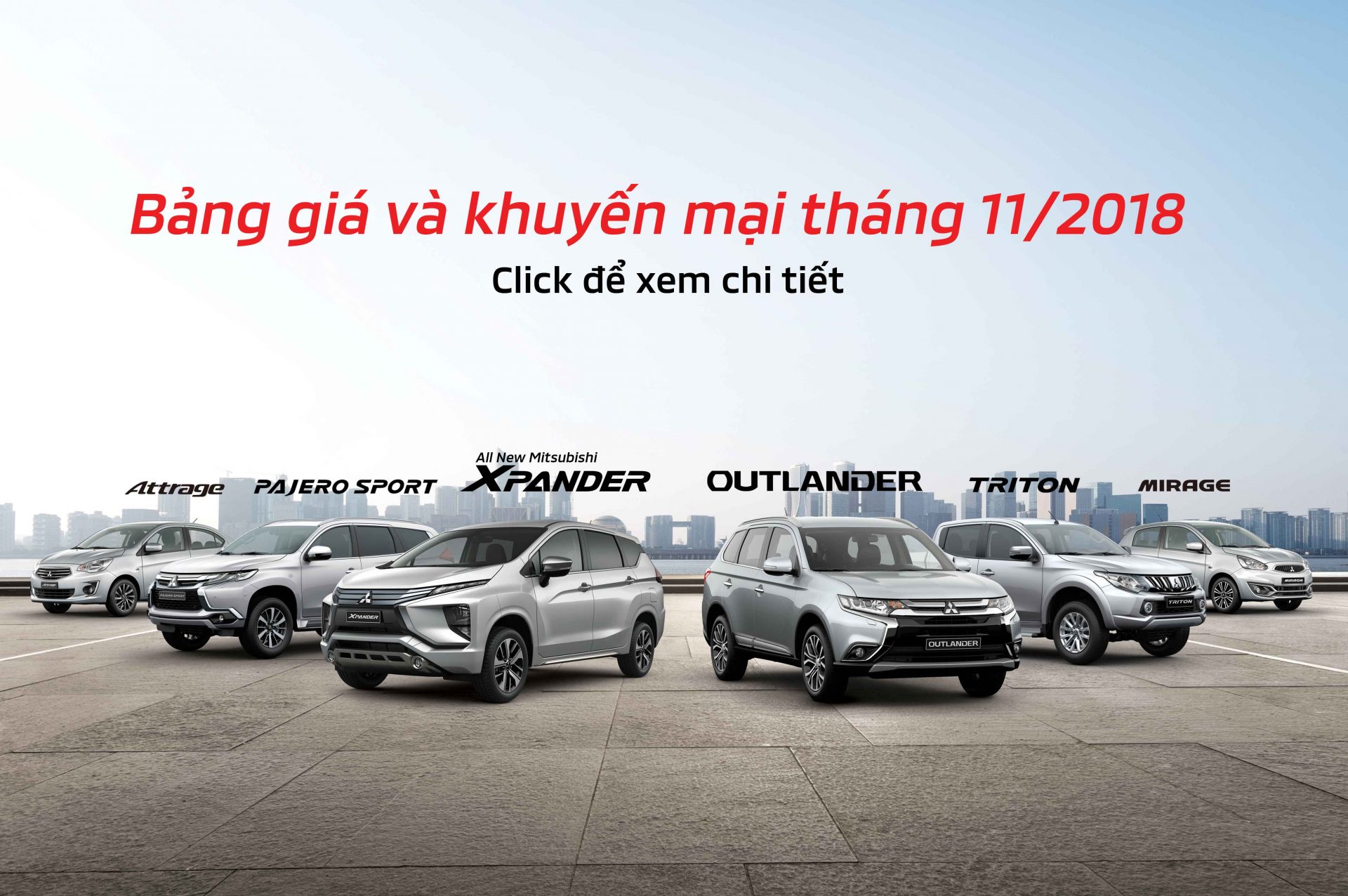 Giá xe Mitsubishi tháng 11-2018