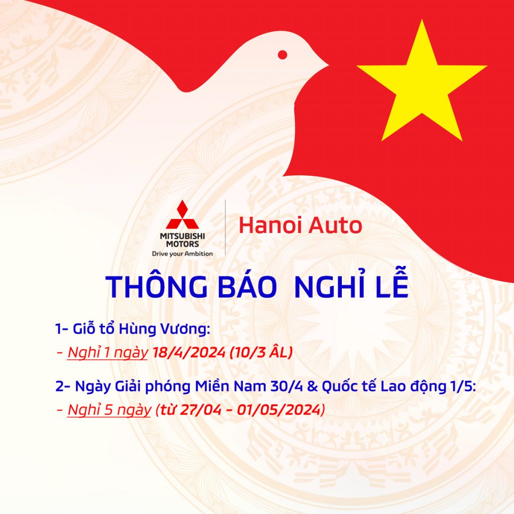 Thông báo nghỉ Lễ Giỗ tổ Hùng Vương, 30/4 & 1/5/2024