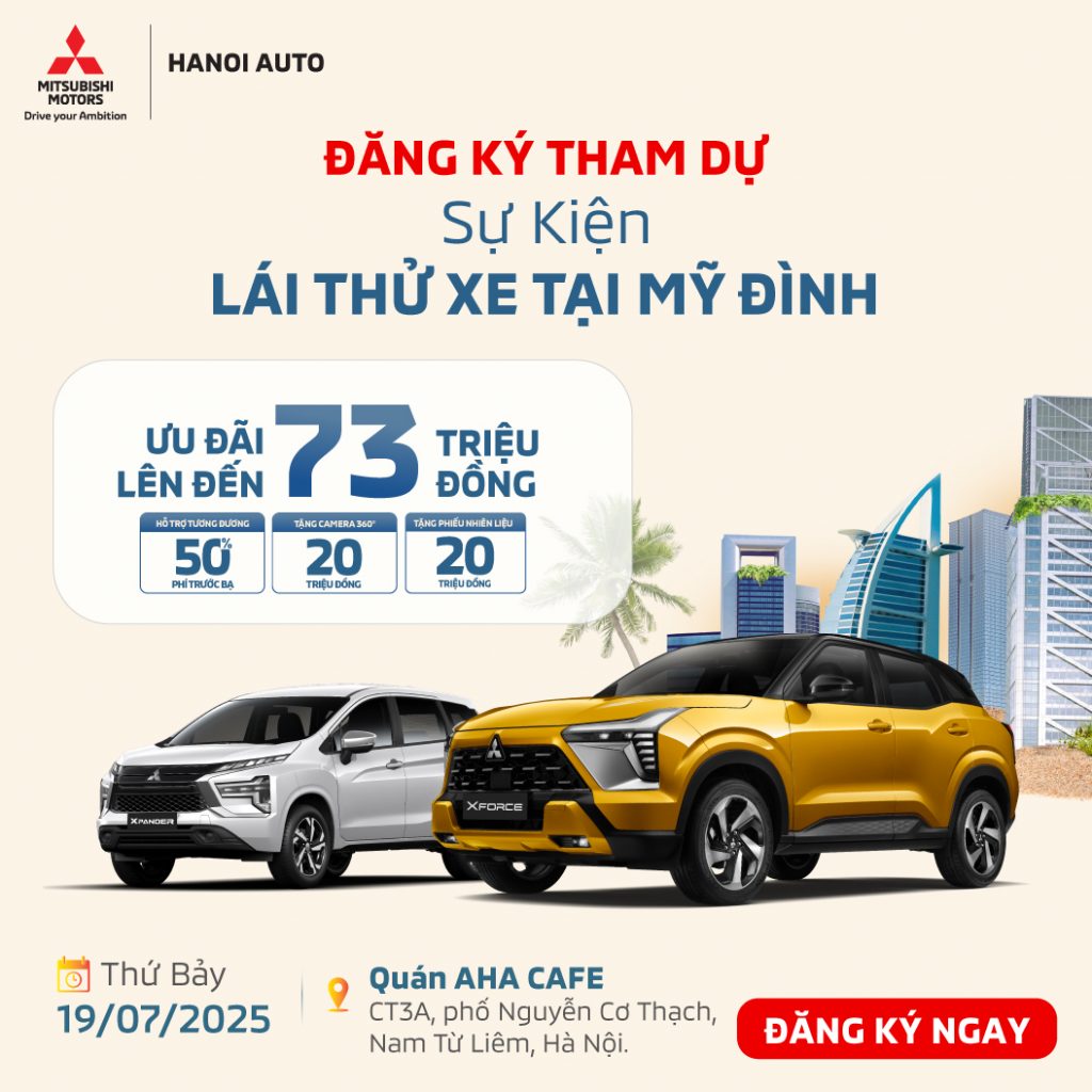 Sự kiện lái thử xe Mitsubishi tại khu vực Mỹ Đình, Hà Nội