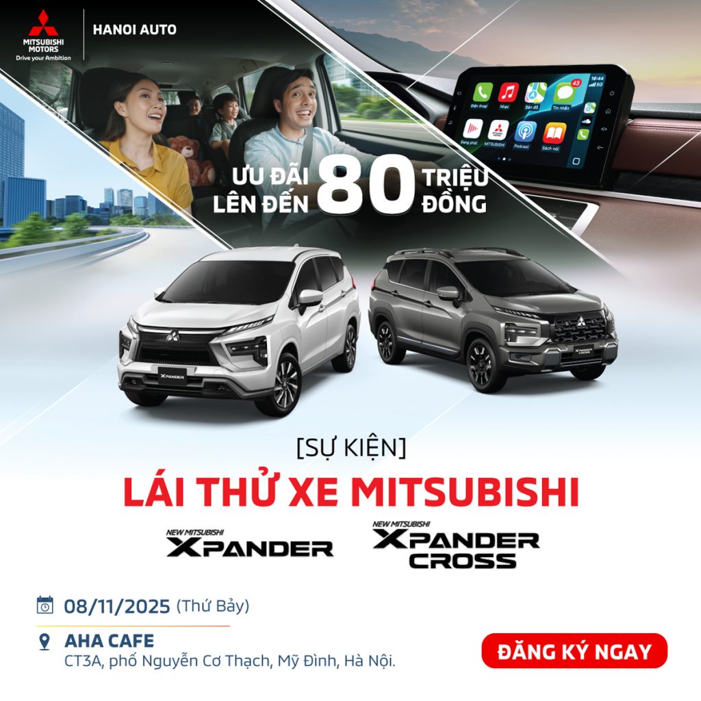 Sự kiện lái thử xe Mitsubishi tại khu vực Mỹ Đình, Hà Nội