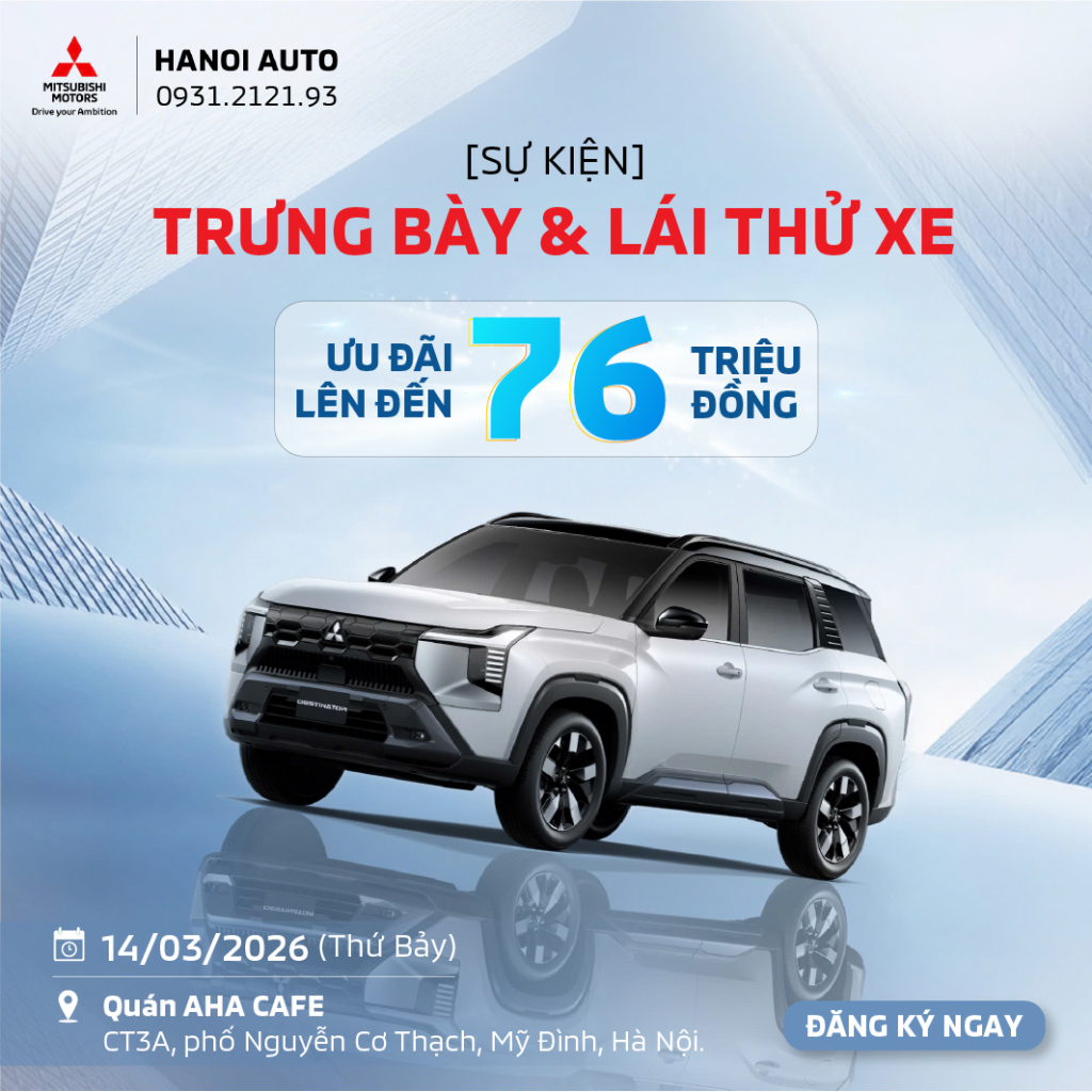 Sự kiện lái thử xe Mitsubishi tại khu vực Mỹ Đình, Hà Nội