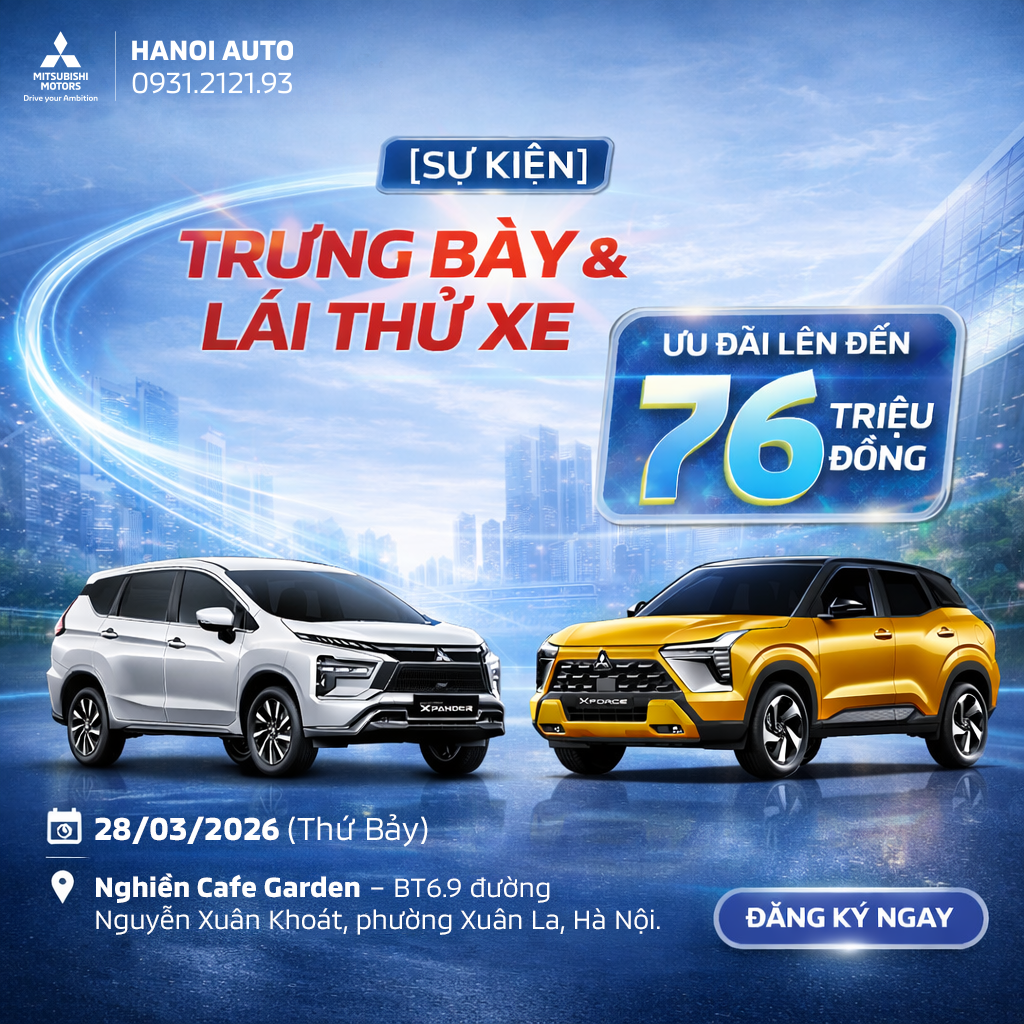 Sự kiện trải nghiệm và lái thử xe Mitsubishi tại Ngoại Giao Đoàn