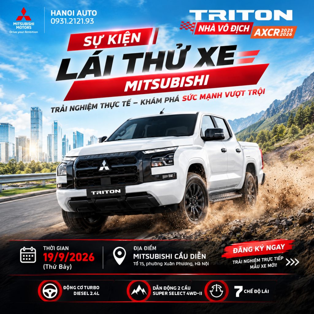 Sự kiện trải nghiệm mẫu xe Triton phiên bản mới tại Mitsubishi Cầu Diễn